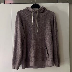 Hooded Pullover Sweatshirt in Heather Mauve